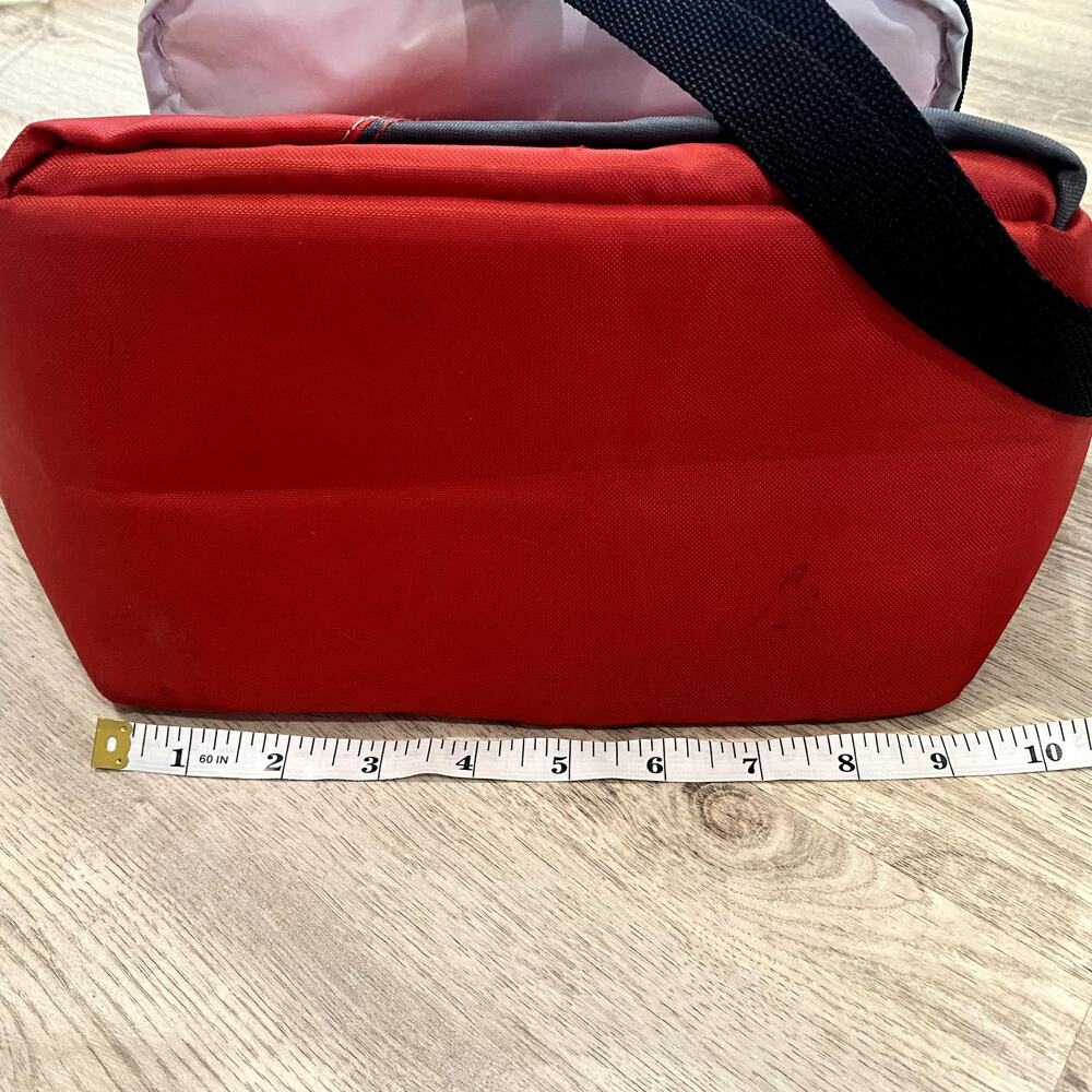 California Innovations Red Insulated Lunch Bag Soft Cooler - Adjustable Strap - Picture 12 of 12